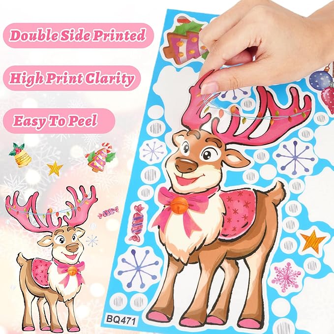 Christmas Window Clings Stickers, Christmas Window Decorations 236 Pcs PVC Window Stickers Snowflakes Santa Claus Christmas Trees, Home Office School Party Decals for Windows