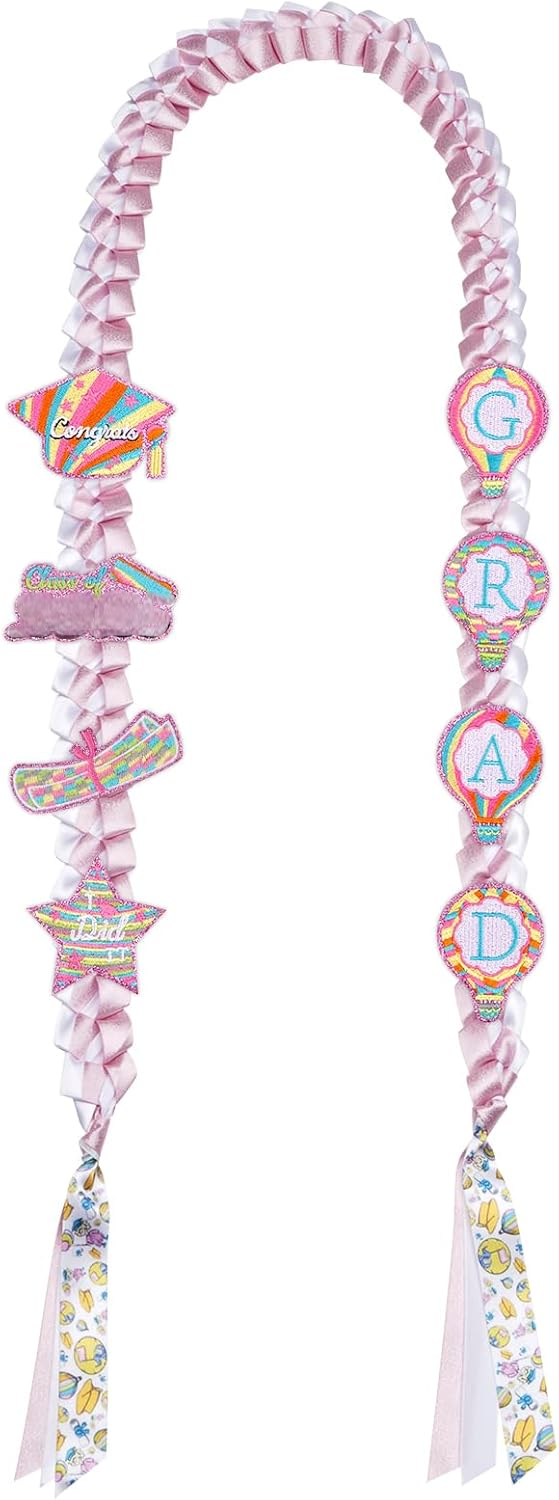 Graduation Leis ,Class of Graduation Ribbon Lei with Butterfly and Pins,Double Handmade Congrats,Graduations Gifts for High School College