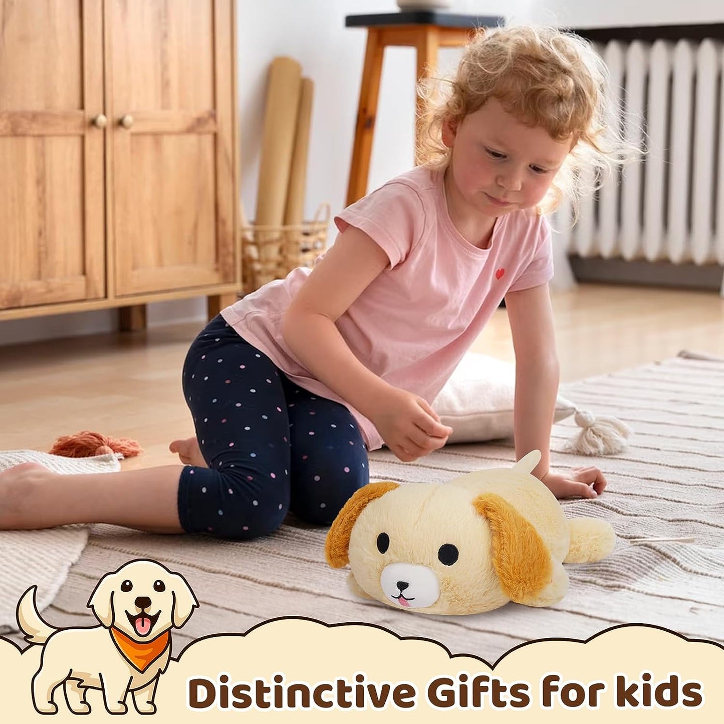 Dog Stuffed Animal Toy, Soft Dog Plush Pillow Doll, Cute Plush Dog Stuffed Animal, 12In Stuffed Dog Plushies, Birthday, for Boys and Girls