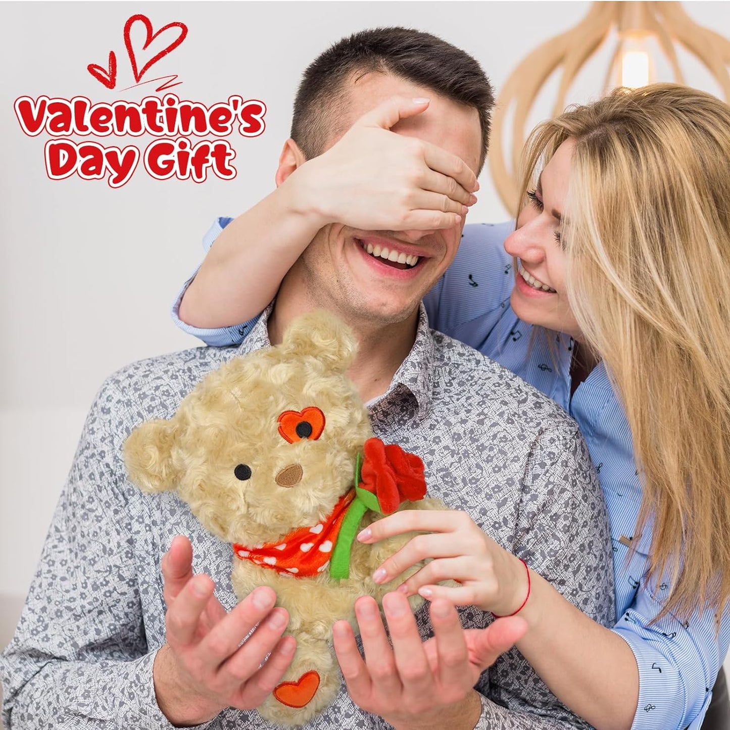 Teddy Bear Stuffed Animal Plush Pillow, Valentine's Day Plush Bear Toys, Valentine Teddy Plush Doll, Valentine's Day Gift for Girlfriends