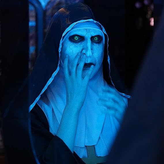 Scary Halloween Nun Mask for Adults - Scary Nun Mask - Cosplay Creepy Halloween Mask for Halloween Party Devil Cosplay Costum Props