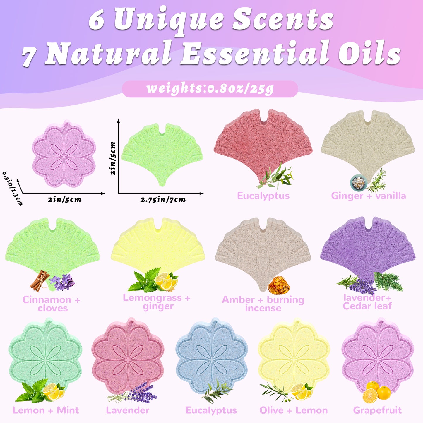 Shower Steamers Aromatherapy, Birthday Gifts for Women Mom Grils， Eucalyptus &amp; Mint Grapefruit Essential Oil, Shower Bombs, Self Care Gifts for Girlfriends, Stress Relief Relaxation