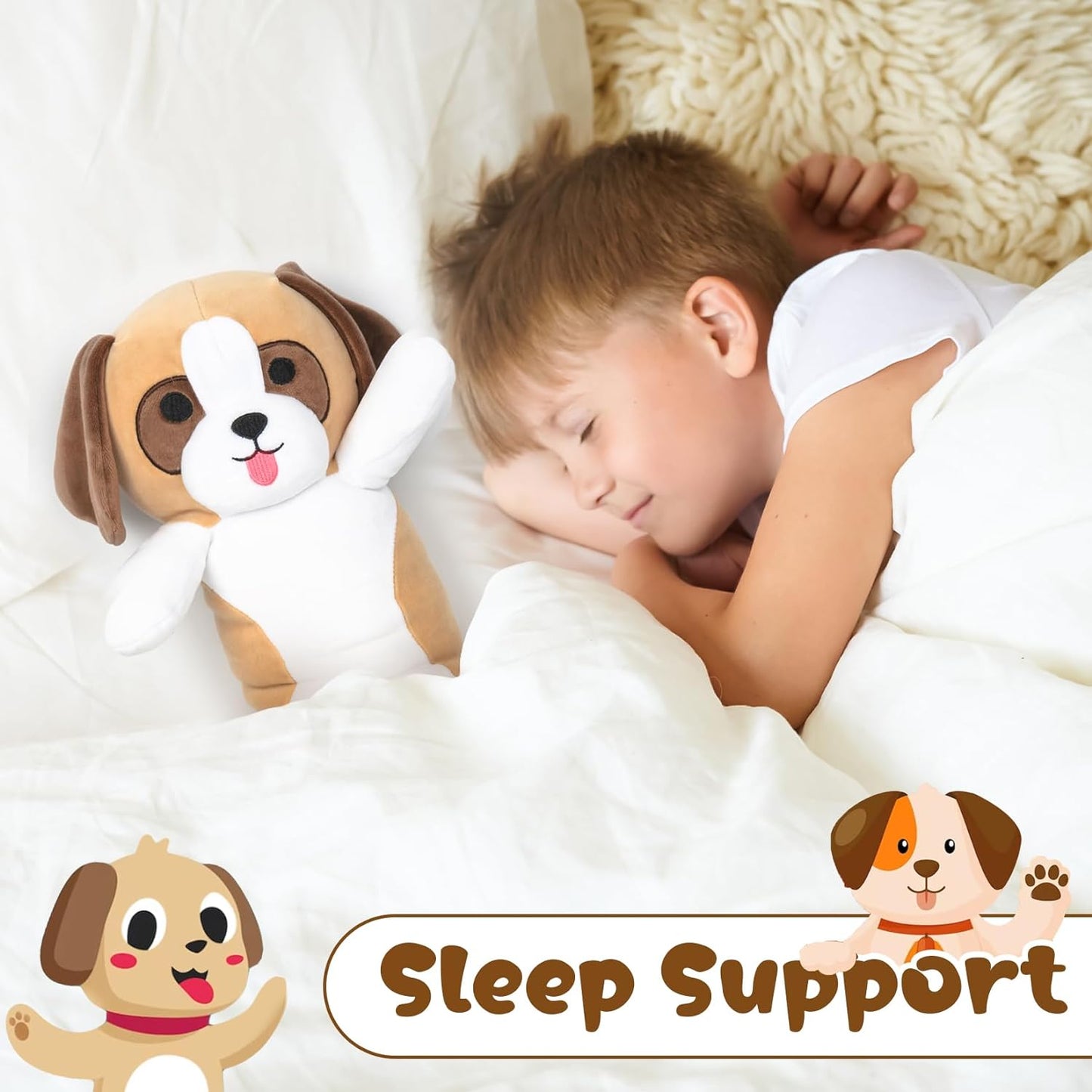 Long Dog Pillow, Long Dog Stuffed Animal Body Pillow, 22” Soft St Bernard Dog Plush Sleeping Throw Pillow, Cute Cartoon Stuffed Dog Toys, Kawaii Dog Plush Pillow Gifts for Kids Girlfriends