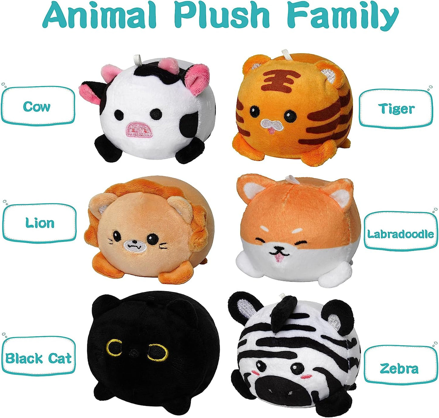 Juego de 6 juguetes de peluche de animales, peluche pequeño, llavero de peluche a granel, llaveros de felpa para mochila, máquina de garras, regalos de fiesta, bolsas de regalo, mini animales de peluche