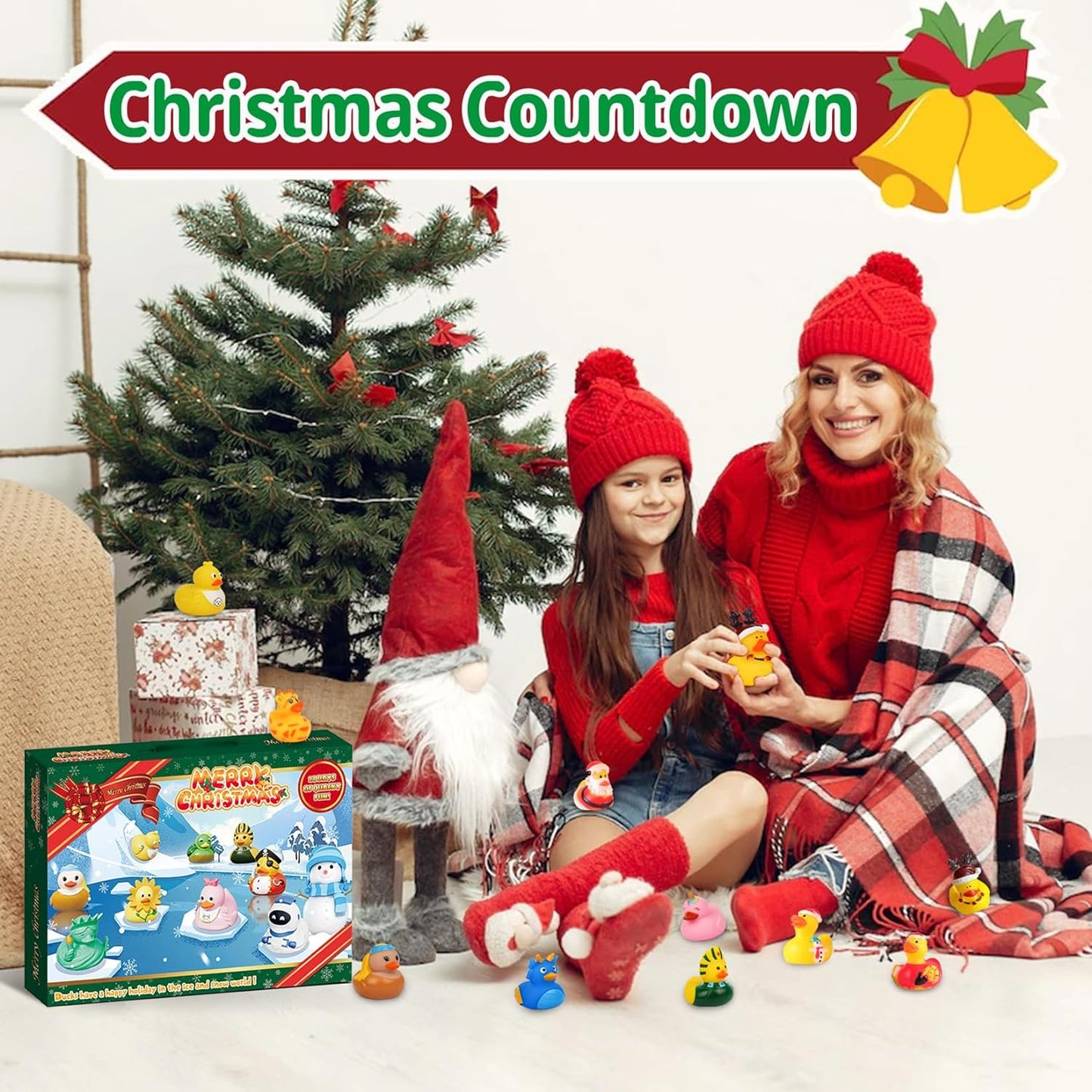 Christmas Advent Calendar 2023-24pcs Christmas Cute Rubber Ducks,Christmas Countdown Advent Calendar,Christmas Gifts For Kids,Baby Shower(Rubber Ducks Style2)