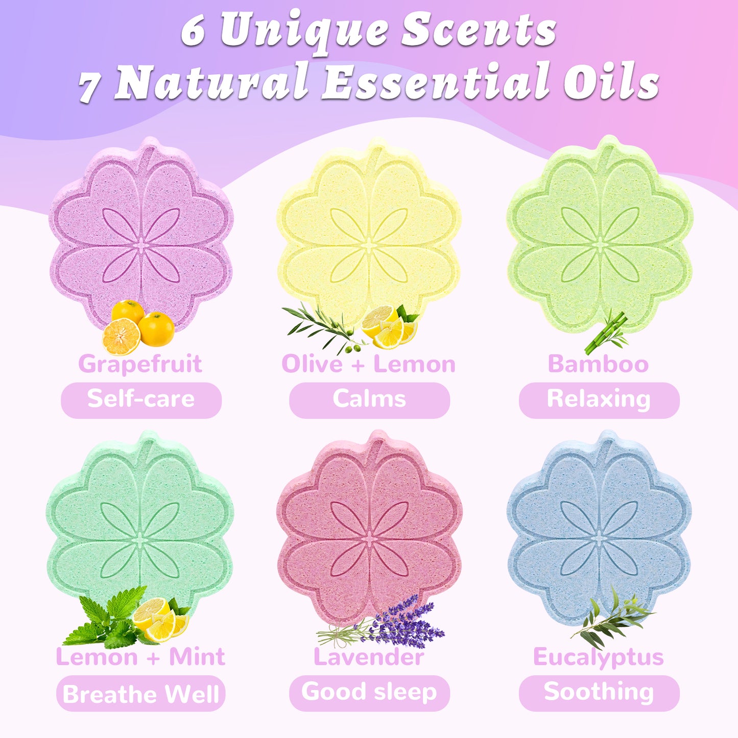 Shower Steamers Aromatherapy, Eucalyptus & Mint Grapefruit Essential Oil, Shower Bombs Birthday Gifts for Women Mom Grils, Self Care Gifts for Girlfriends, Stress Relief Relaxation