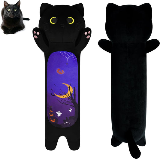 Halloween Long Body Cat Stuffed Animal Plush Pillow