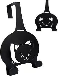 Over The Door Hooks,Cat Coat Hooks for Hanging Coats, Metal Over The Door Towel Rack, Cat Over The Door Hanger for Home Office Storage,Cat Door Hooks Decoration Gifts for Cat Lovers(1pcs)