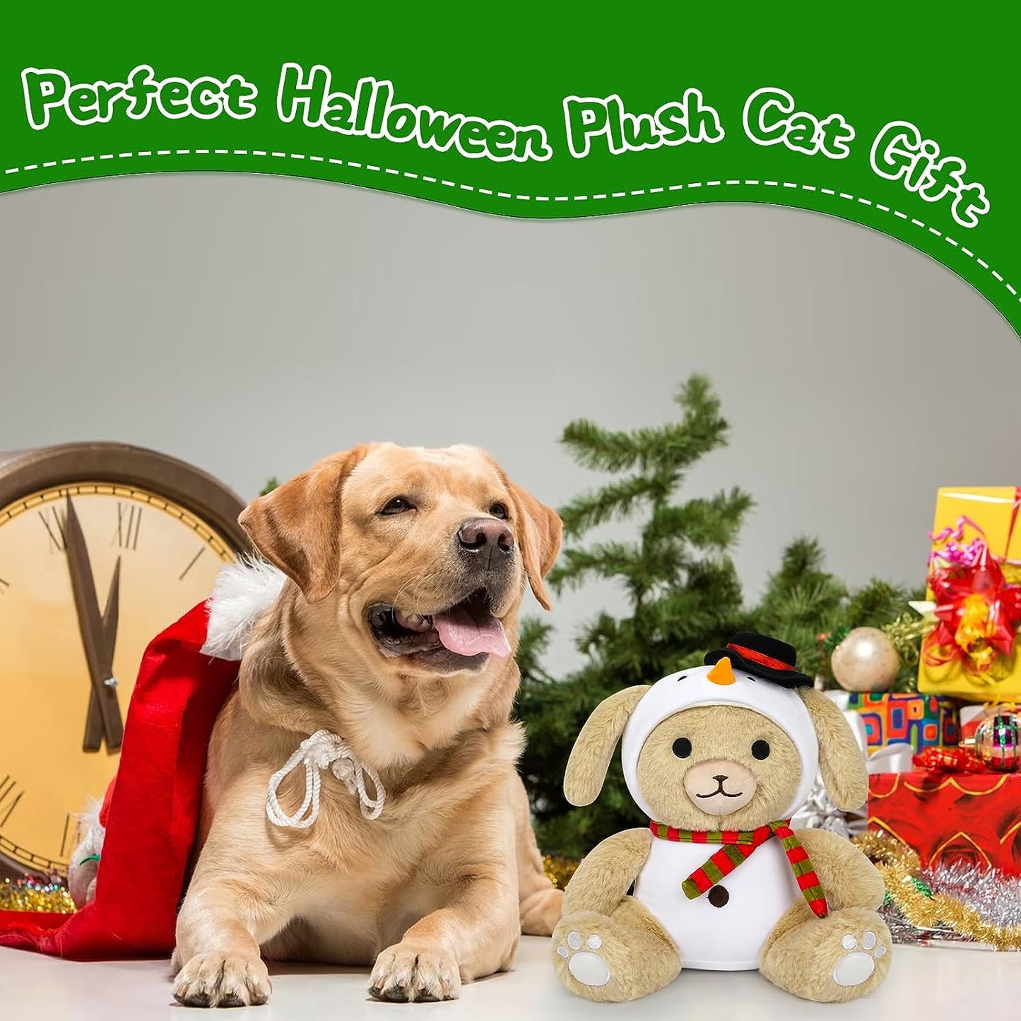 Almohada de felpa para perro, juguete de peluche para cachorros, lindos animales de peluche de Navidad, peluche suave para amante, muñeca de decoración kawaii
