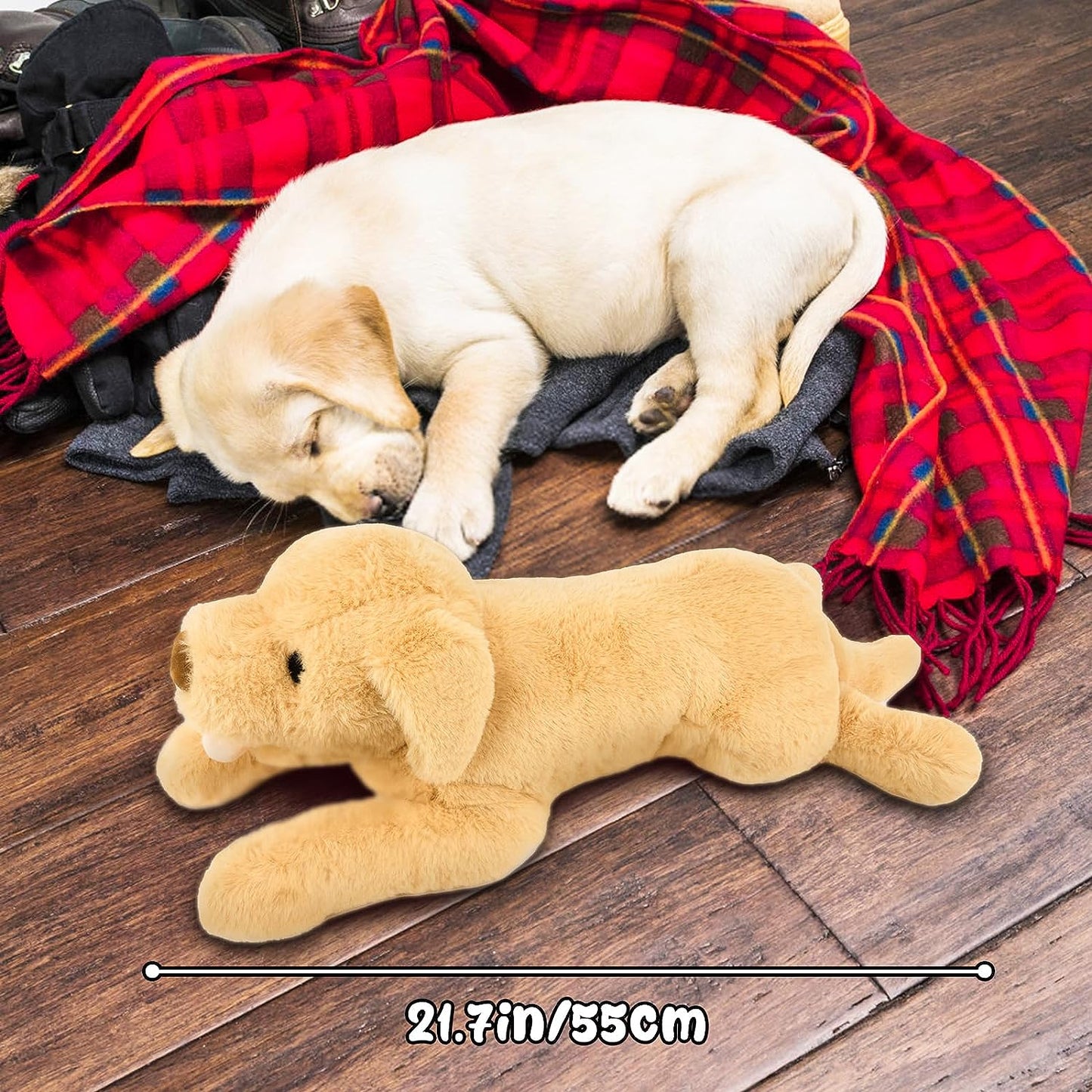 Dog Stuffed Animal Toy, 21'' Soft Dog Plush Pillow, Cute Labrador Plush Toys, Dog Plushies Doll Gift for Kids Girlfriend