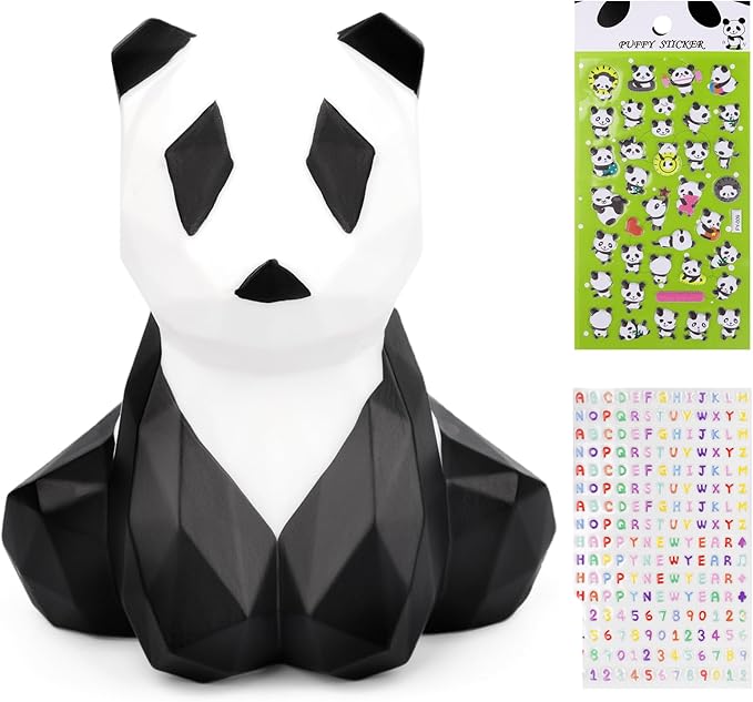 Cute Piggy Bank, Panda Piggy Bank for Kids and Adults, Creative Money Bank Samll Panda Coin Bank 3D Piggy Bank, Small Saving Box Gift for Boys Girls Kids