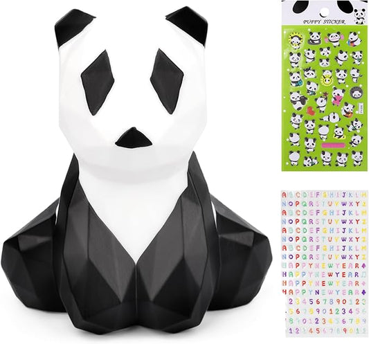 Cute Piggy Bank, Panda Piggy Bank for Kids and Adults, Creative Money Bank Samll Panda Coin Bank 3D Piggy Bank, Small Saving Box Gift for Boys Girls Kids