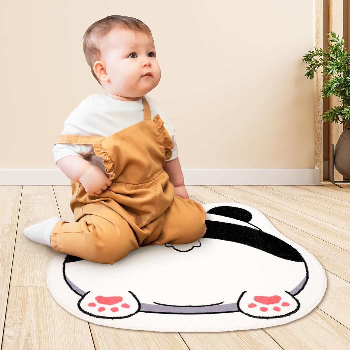 Bathroom Rug Bathroom Mat, Cute Bath Mat Non Slip Absorbent Bath Rug for Bathroom (Panda)