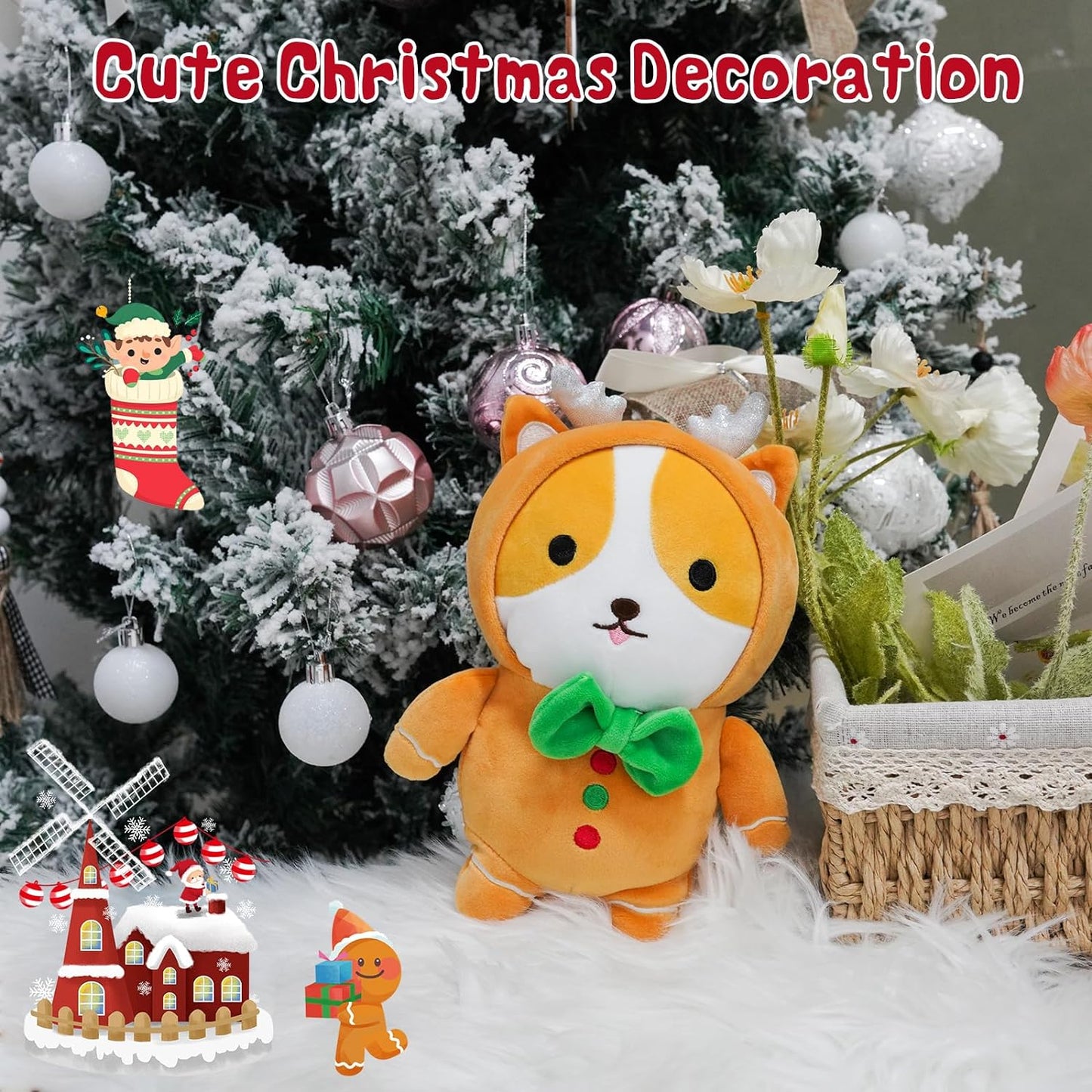 Peluche de peluche de peluche de peluche de peluche Kawaii para hombre y perro