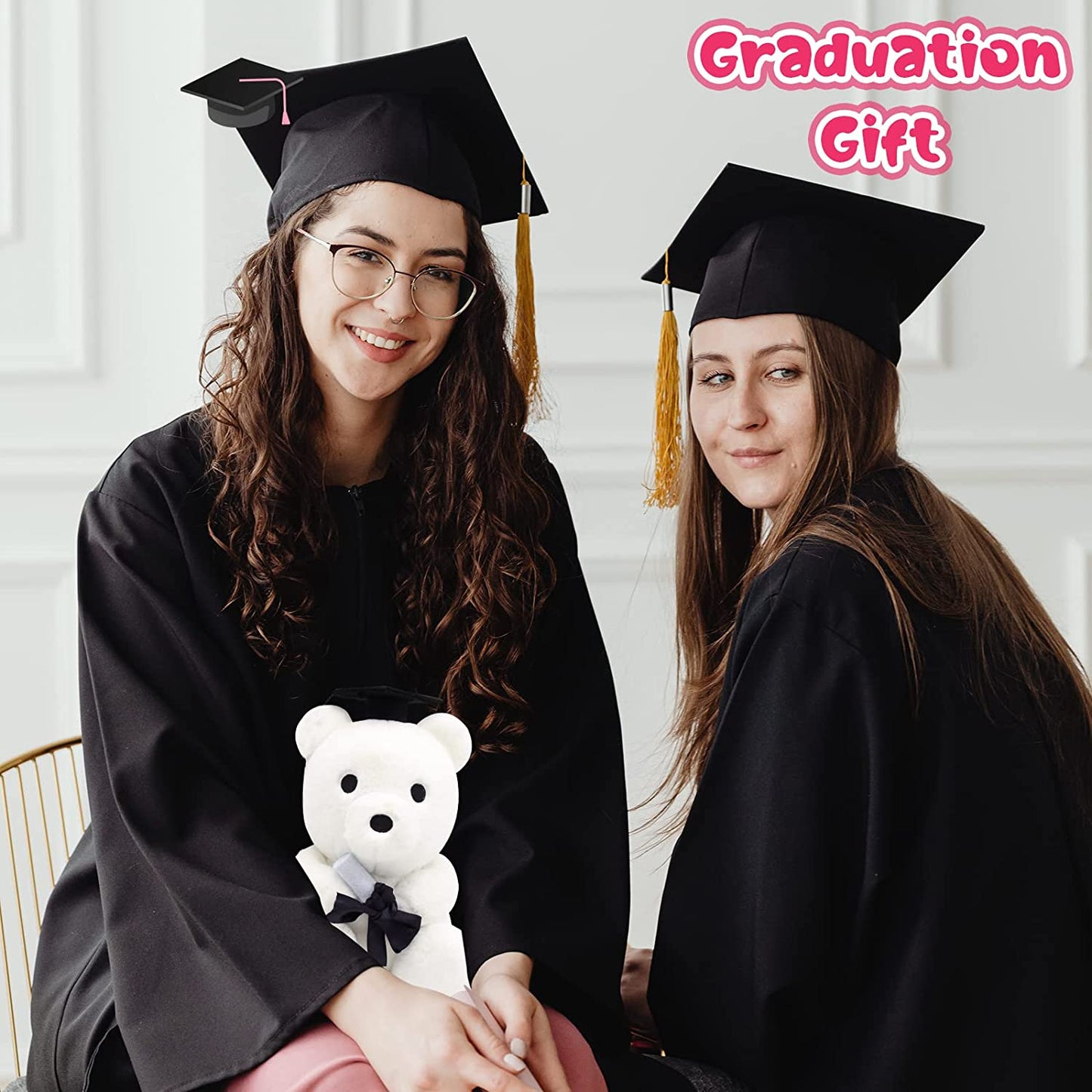 Teddy Bear Stuffed Animal Toy, Cute Teddy Bear Plush, Kawaii Stuffed Animals Bear Gifts for Kids Birthday Graduation Gifts