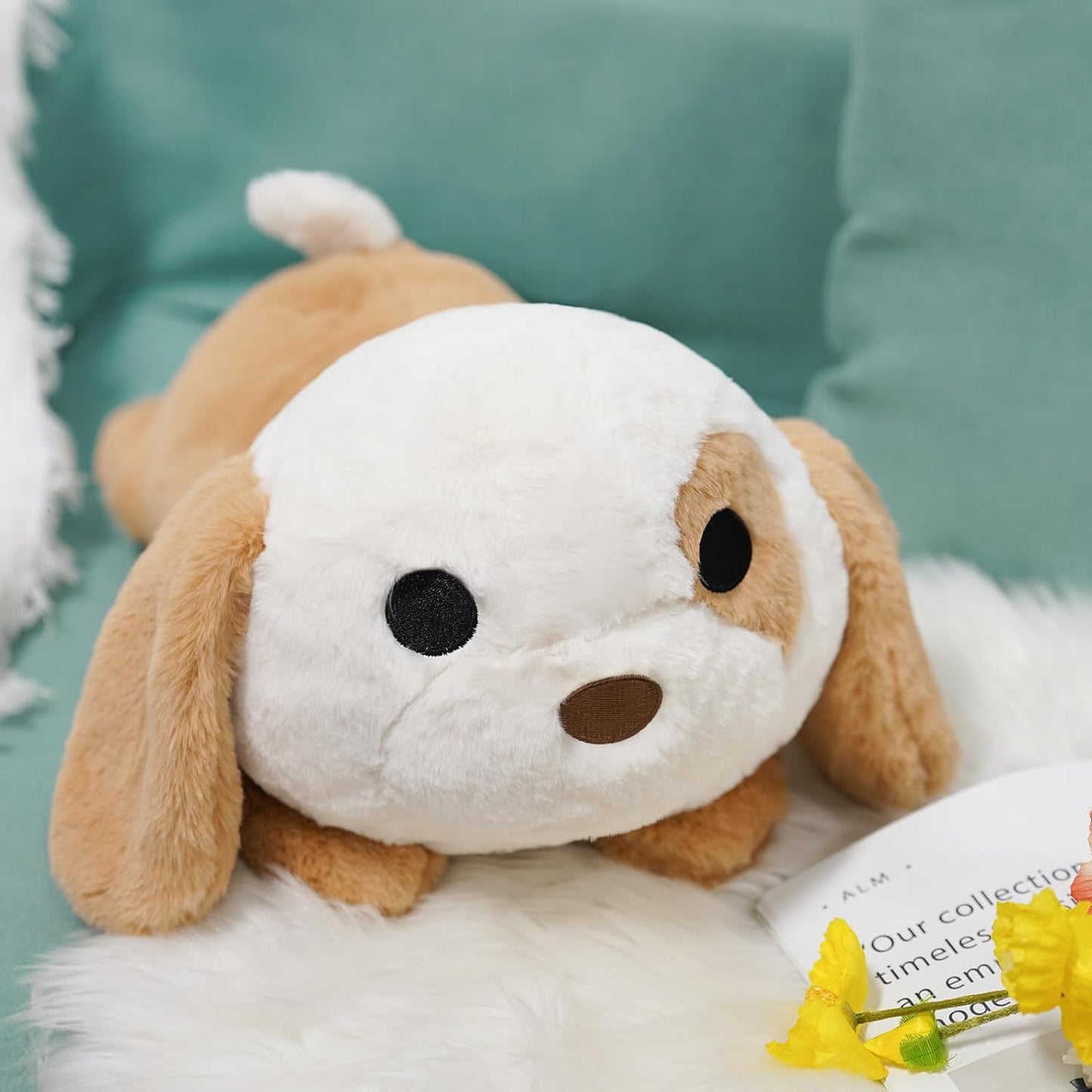 Dog Plush Pillow, 17.5Inch Cute Stuffed Animal Toy, Dog Plushies Doll Gift for Kids Girlfriend Dog Theme Party Favor Birthday Baby Room Decor for Dog Lovers- Dog Stuffed Anima