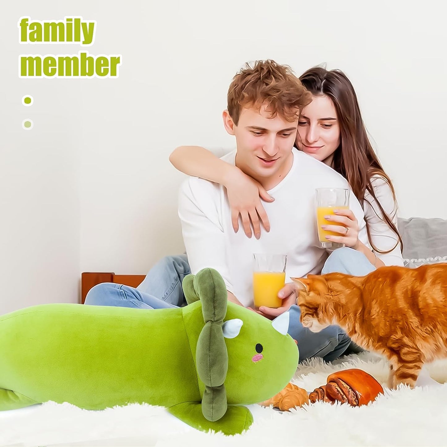 Green Giant Dinosaurs Body Plush Pillow Large Size Dinosaurs Plush