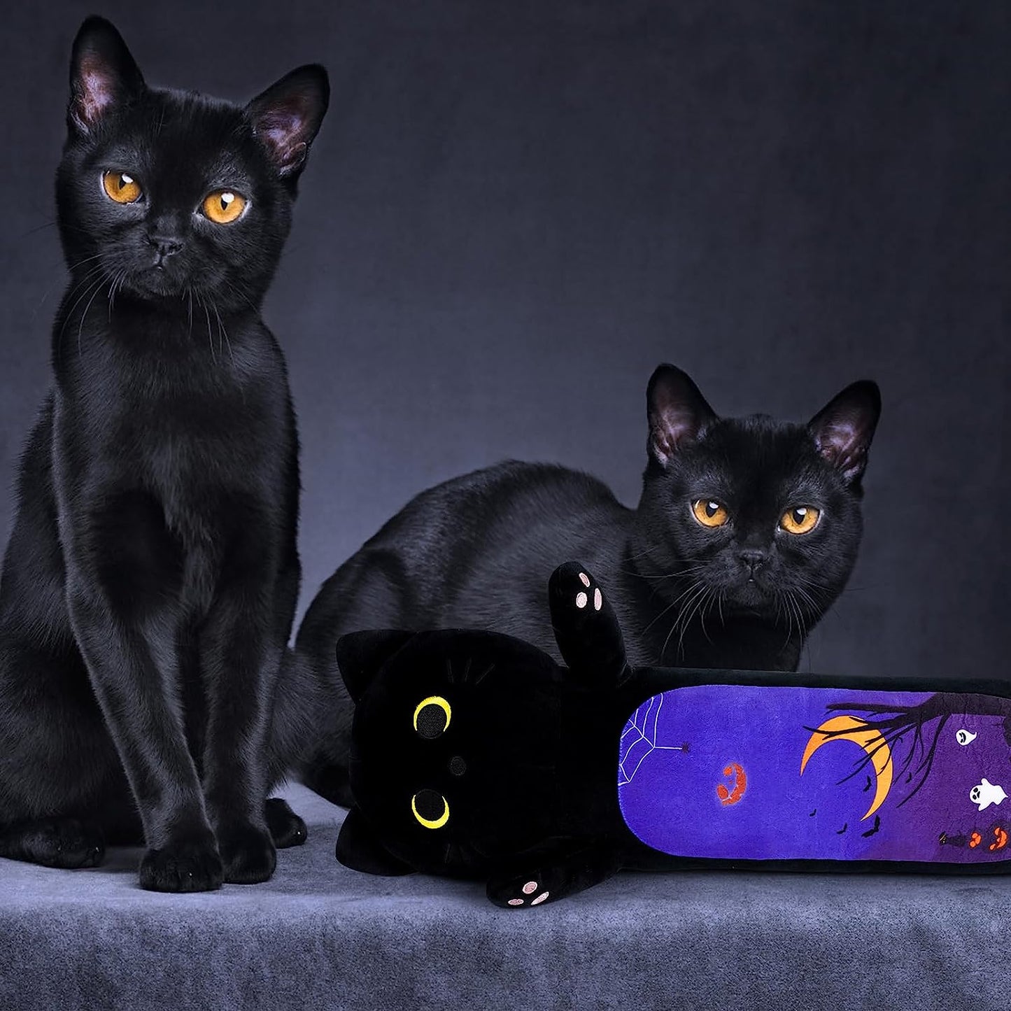 Halloween Long Body Cat Stuffed Animal Plush Pillow