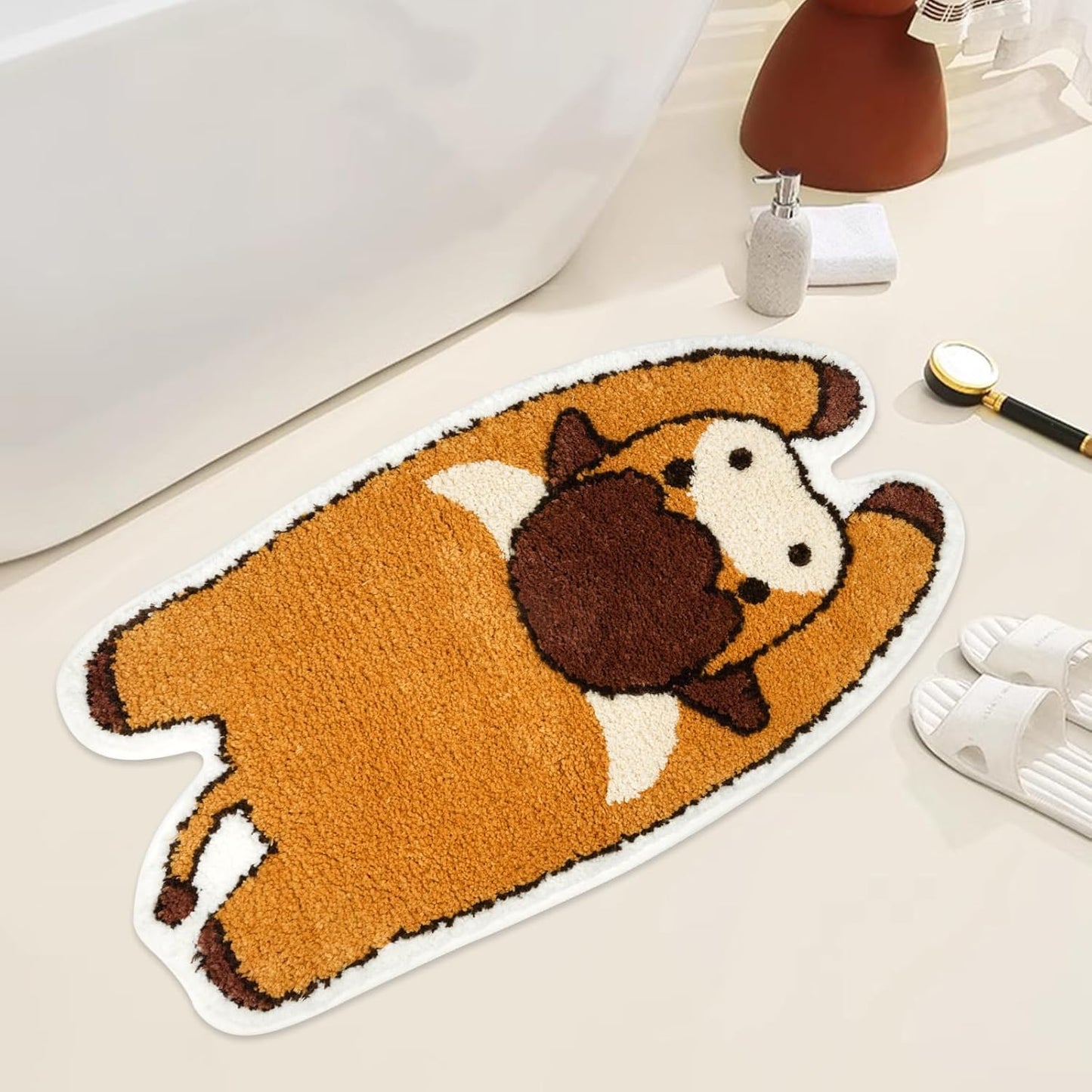 Highland Cow Bath Mat 27.5×16.5, Highland Cow Bathroom Mat Soft Microfiber Cute Bath Rug, Western Cow Print Rug Bathroom Accessories
