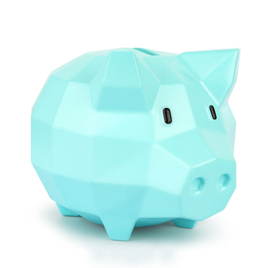 Piggy Bank for Kids, Unbreakable Plastic Piggy Bank Boys Cute Coin Bank Practical Gifts for Birthday Christmas Easter Home Decoration, Piggy Bank for Boys, Girls (Blue)
