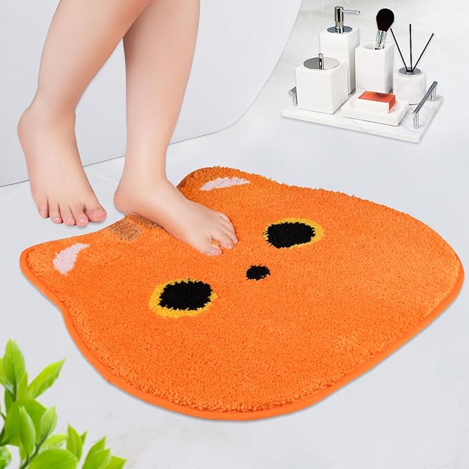Highland Cow Bath Mat 27.5×16.5, Highland Cow Bathroom Mat Soft Microfiber Cute Bath Rug, Western Cow Print Rug Bathroom Accessories, Non Slip Washable Carpet Door Mat for Shower, Bathtub