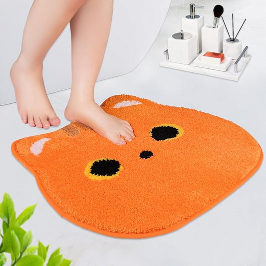 Highland Cow Bath Mat 27.5×16.5, Highland Cow Bathroom Mat Soft Microfiber Cute Bath Rug, Western Cow Print Rug Bathroom Accessories, Non Slip Washable Carpet Door Mat for Shower, Bathtub