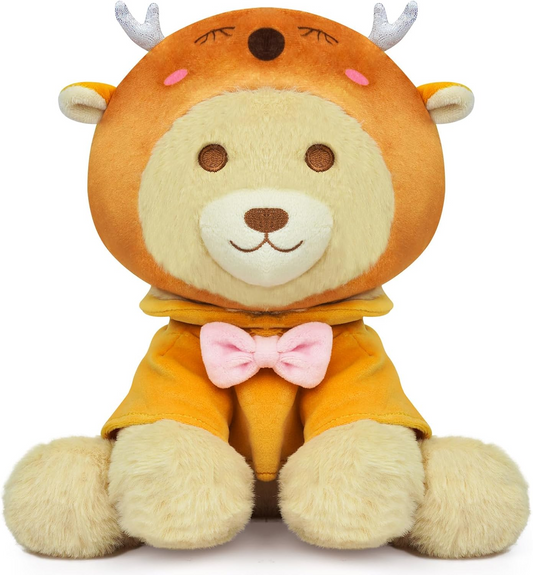 Christmas Dog Plush, 9inch Cute Christmas Stuffed Animal, Christmas Yellow Labrador Dog Deer Plush