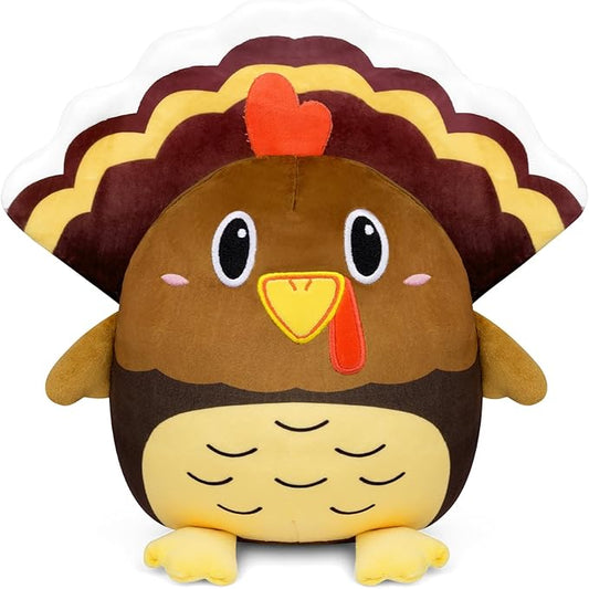 Thanksgiving Turkey Plush, Turkey Stuffed Animal Cute Stuffed Turkey Toys, Turkey Thanksgiving Home Decor, Turkey Plushie Thanksgiving Gifts for Kids Adult