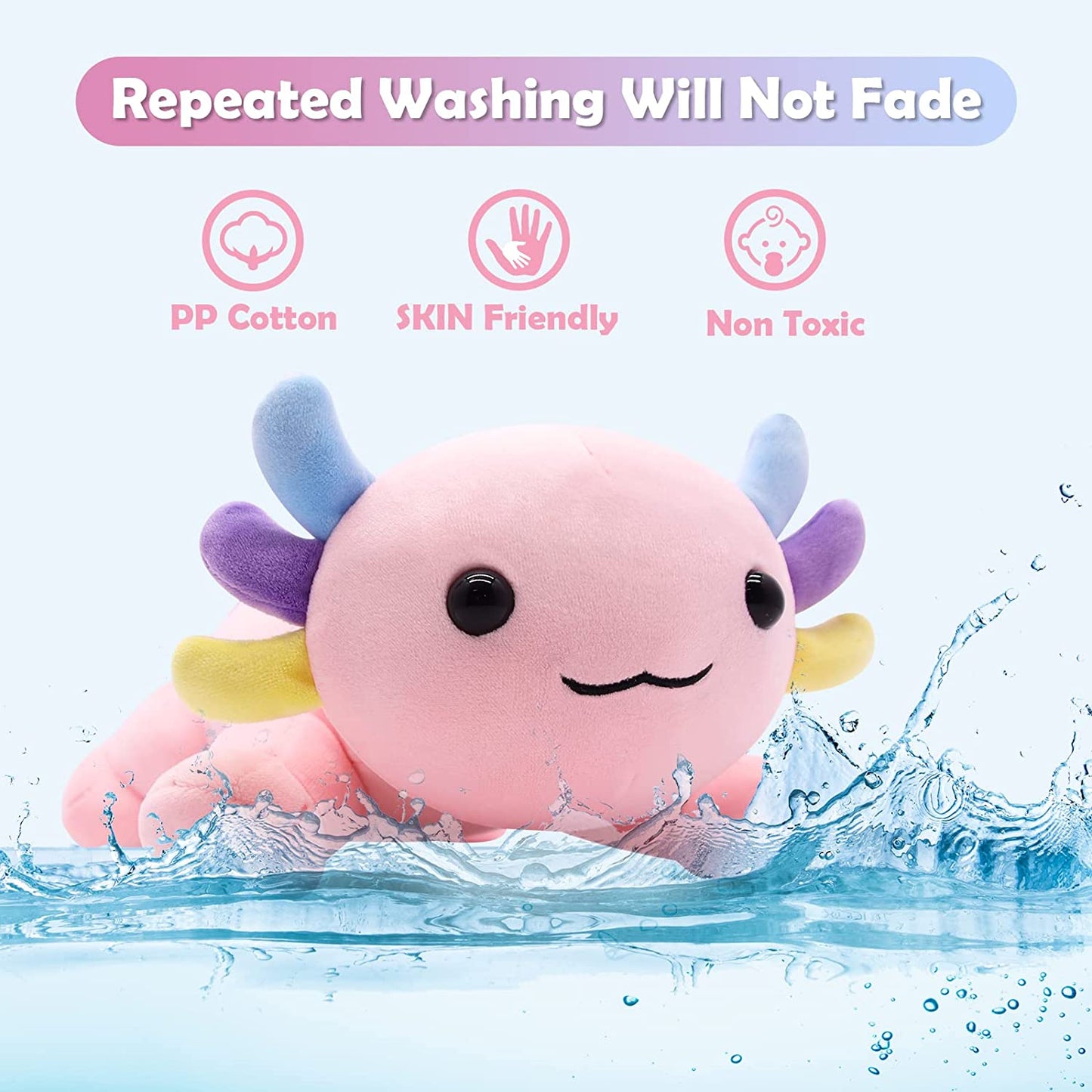 Axolotl Plush Toys 11'' Soft Cute Axolotl Stuffed Animals, Kawaii Axolotl Plushie Pillow Toys, Pink Axolotl Plush Toy Stuffed Axolotl Plush Pillow for Birthday Christmas Kids Gifts Home Car Decoration