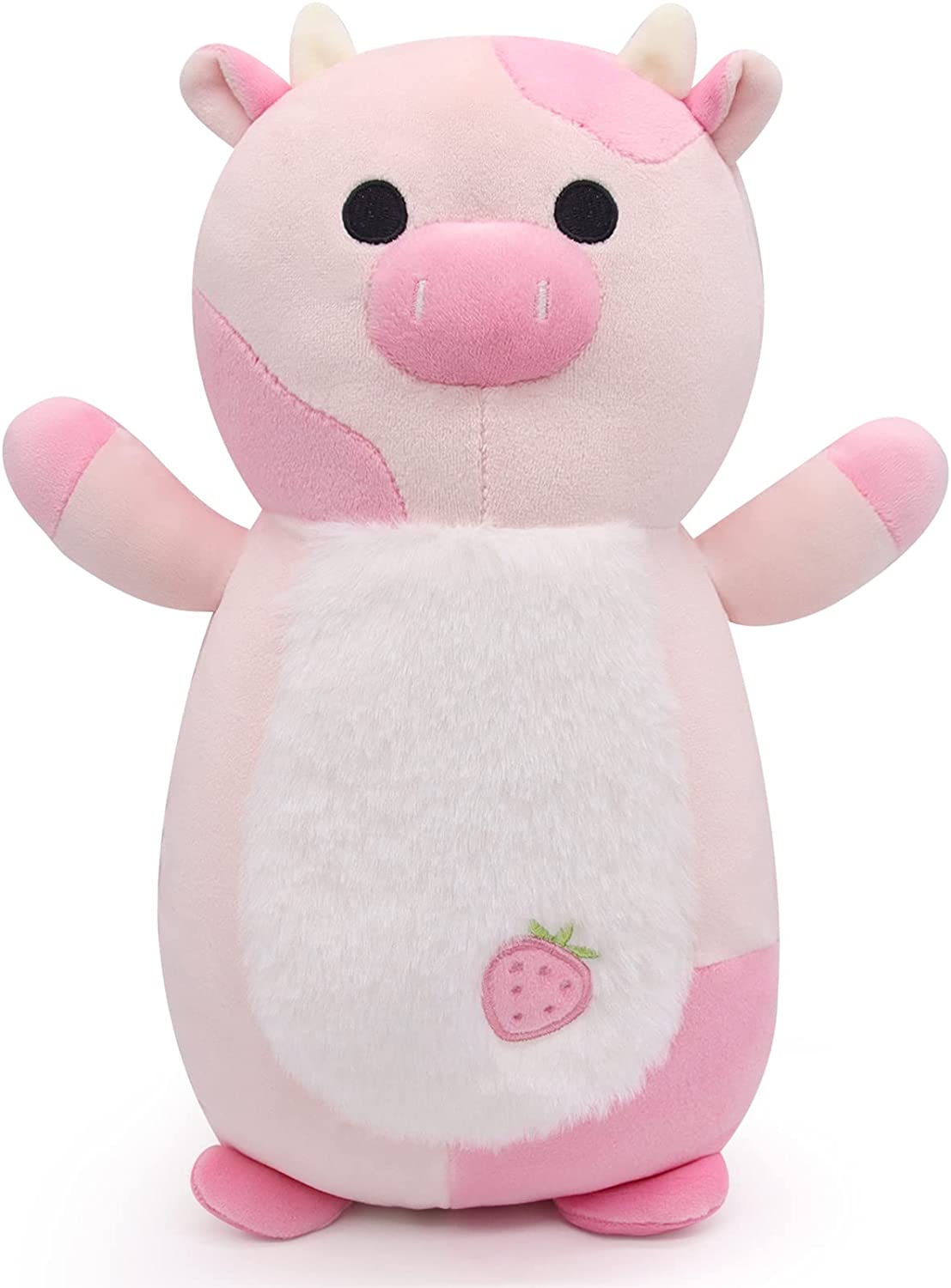 Cow Plush Pillow Blueberry Cow Stuffed Animal Toys, Cute Blueberry Cow Plushie Kawaii Home Decorations, Soft Stuffed Cow Doll Lovely Gifts for Kids (Hug Blue Cow)