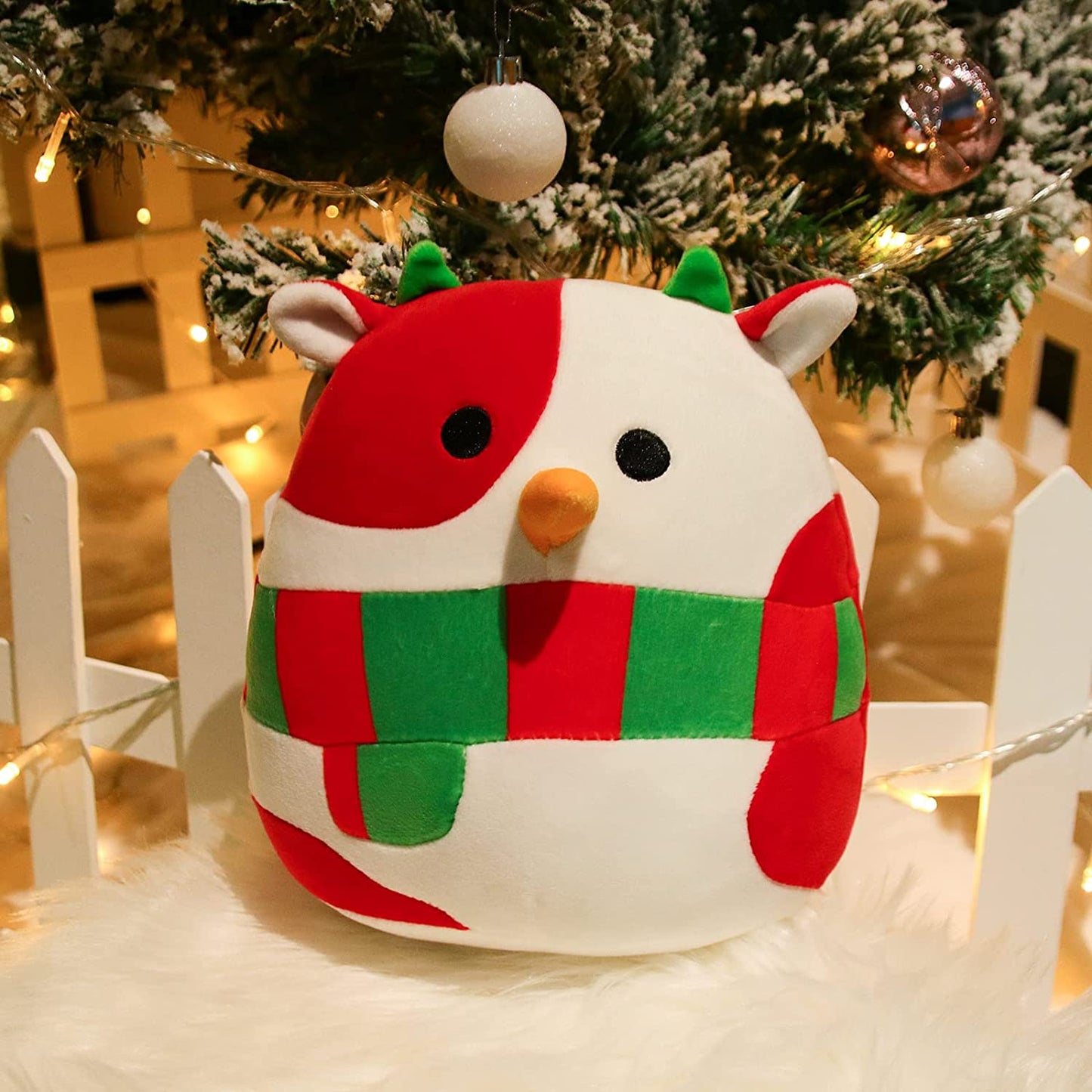 Cow Plush Toy - 3D Cute Cow Stuffed Animals Pillow Toy - Kawaii Cow Plush - Cow Pillow Plush for All Ages - Gift for Christmas Birthday Children's Day Home Decoration