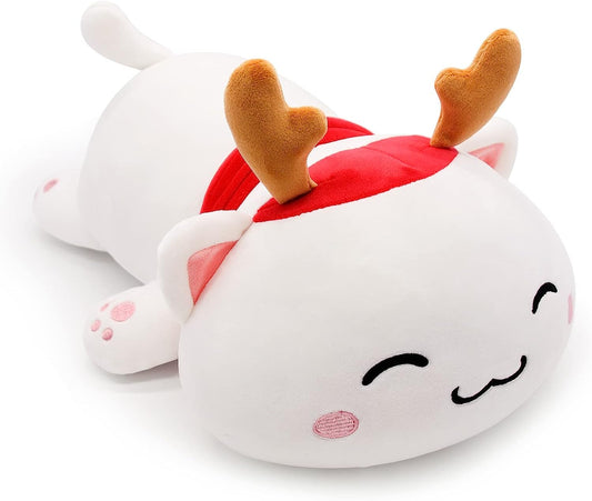 8Inch Cute Cat Plush Toy, Christmas Plush Pillow Doll, Soft Cat Stuffed Animals, Kawaii Cat Plush Pillow, Kitty Plush Cat Doll Toy Gifts for Boys Girls Kids