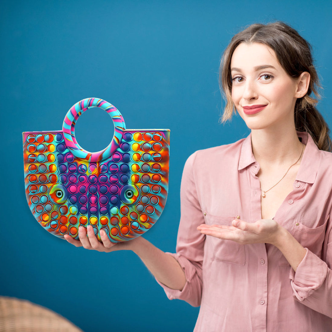 Handbag Toys Latest Pop Bubble Ladies Handbag Wallet Pop Bag Fashionable for Shopping Toys for Girls Pop Game Sensory Toy Handbags.