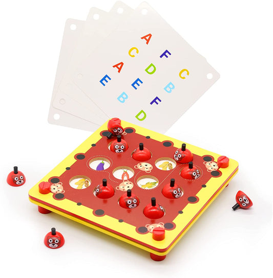 Kids Board Games for Kids Ladybug Memory Game, Learning Games for Kids Memory Matching Game for Kids Ladybird Wooden Memory Board Game Learning Toys