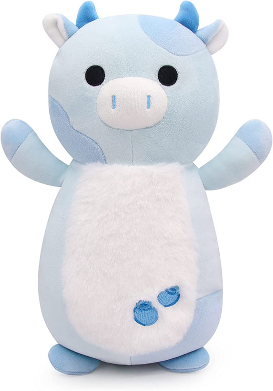 Cow Plush Pillow Blueberry Cow Stuffed Animal Toys, Cute Blueberry Cow Plushie Kawaii Home Decorations, Soft Stuffed Cow Doll Lovely Gifts for Kids (Hug Blue Cow)