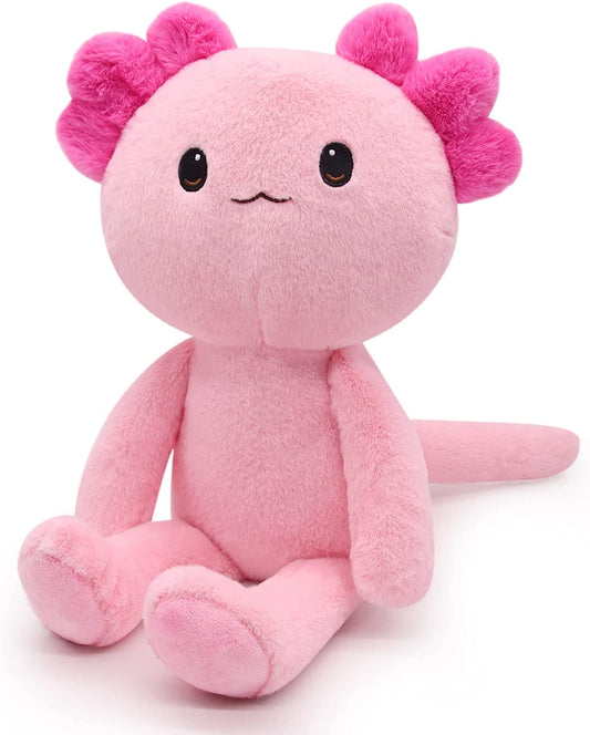 Pink Axolotl Plush Toys, Kawaii Axolotl Stuffed Animal, Cute Axolotl Plushie Doll Pillow, Stuffed Animal Axolotl Cute Axolotl Plush Toy Gifts for Kids Girls Birthday Christmas Valentines Day Decor