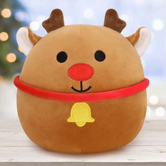 Elk Plush Toy Elk Stuffed Animal Plush, Christmas Moose Plush Stuffed Animals Moose Plush Pillow, Soft Cute Bell Plush Elk Stuffed Elk Plush Toy for Kids Birthday Gifts Christmas Decorations…