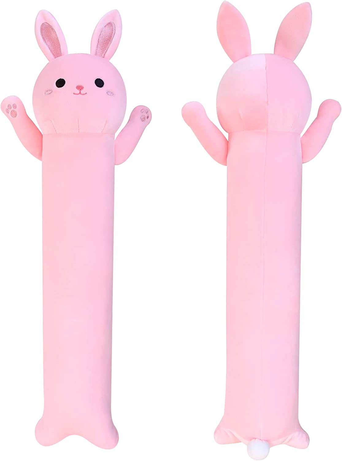 Long Bunny Plush Long Body Pillow Toy, 42" Kawaii Pink Long Bunny Stuffed Animals Bunny Plushie, Soft Long Rabbit Plush Hugging Pillow Plush Bunny Toys for Kids Birthday Valentines Day Easter Day Gift
