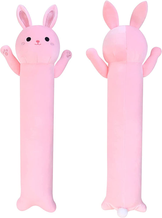 Long Bunny Plush Long Body Pillow Toy, 42" Kawaii Pink Long Bunny Stuffed Animals Bunny Plushie, Soft Long Rabbit Plush Hugging Pillow Plush Bunny Toys for Kids Birthday Valentines Day Easter Day Gift