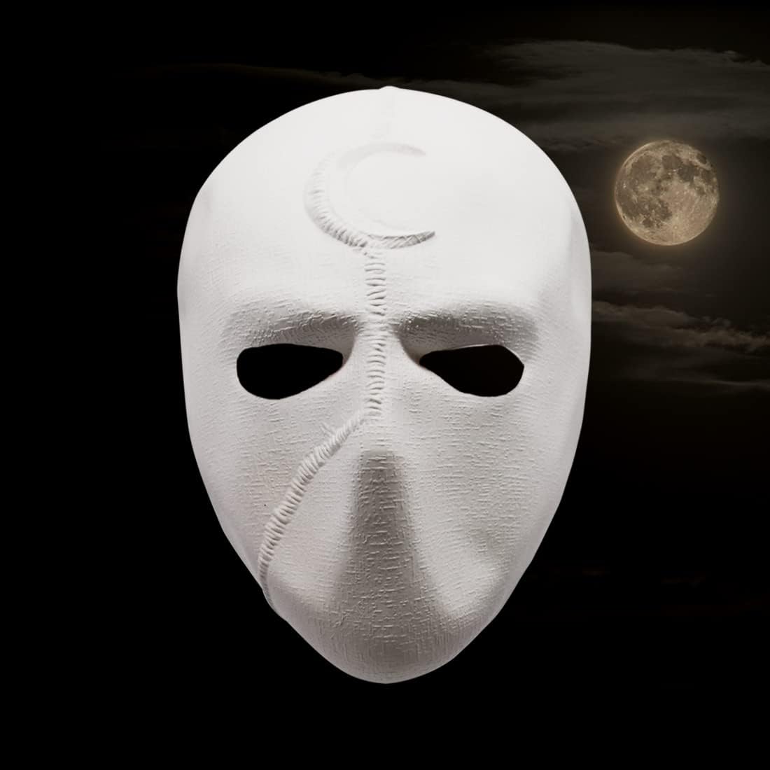 Moon Mask Knight Mask, Halloween Cosplay Mask Moon Knight Cosplay Costumes, Anime Moon Knight Cosplay Mask Full Face Dress Up Halloween Mask Gifts for Adult