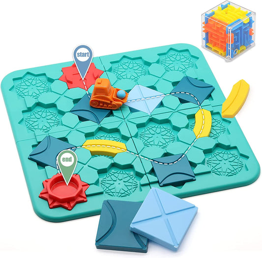 Logical Road Builder Rush Hour Game,Puzzle Game from New Wave,7 Year Old Board Games for Kids Helps Develop Children’s Brains ,Family Games That Help Promote Parent-Child Relationships