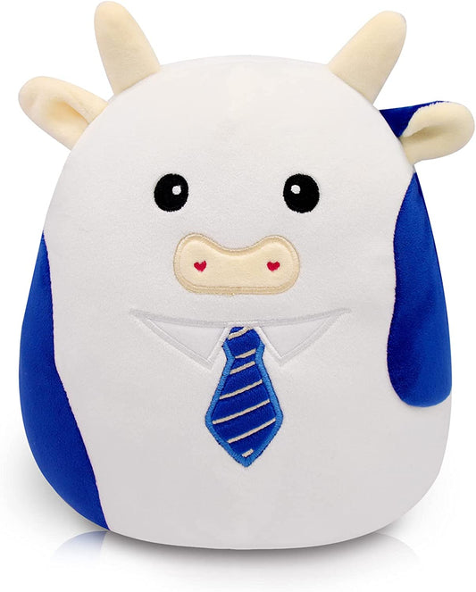 Cow Stuffed Animals Cow Plushie Toy, 10Inch Cute Cow Plush Pillow Toy, Soft Cow Plush Stuffed Animal Cow Doll Gift for Kids Birthday