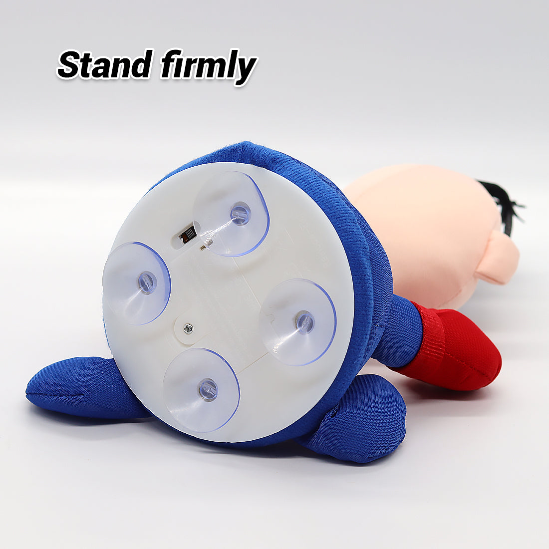 Electric Plush Anti Stress Doll, Desktop Stress Relief for Adults Interactive Toy, Desk Punching Bag Decompress Hit Toy Screaming Doll Funny Toys for Adults and Children to Vent Stress (Blue)