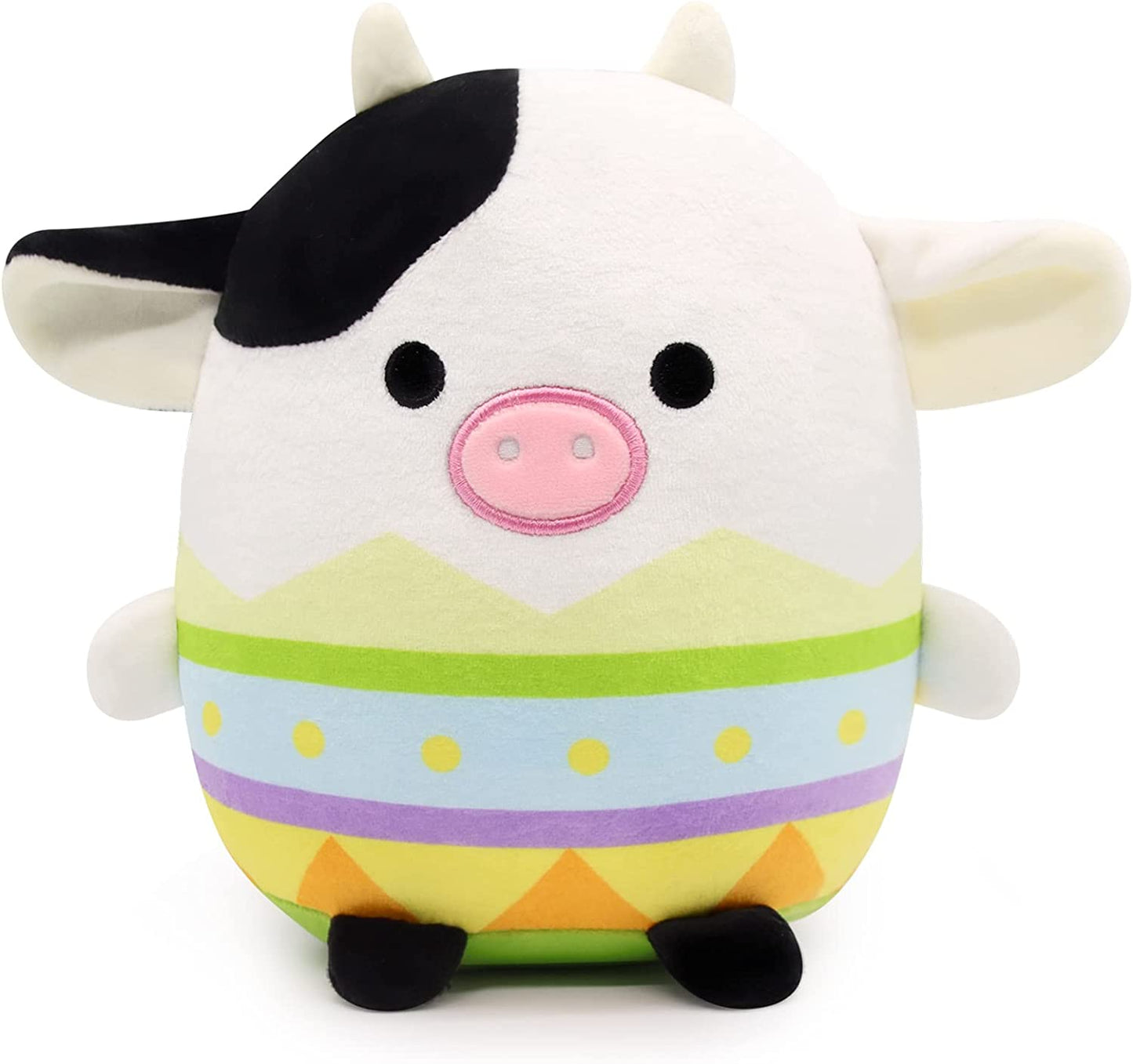 Cow Plushie Pillow Easter Egg Cow Stuffed Animal Toys, Cute Cow Plush Kawaii Home Decorations, Soft Stuffed Cow Doll Lovely Easter Gifts for Kids (Egg Cow)