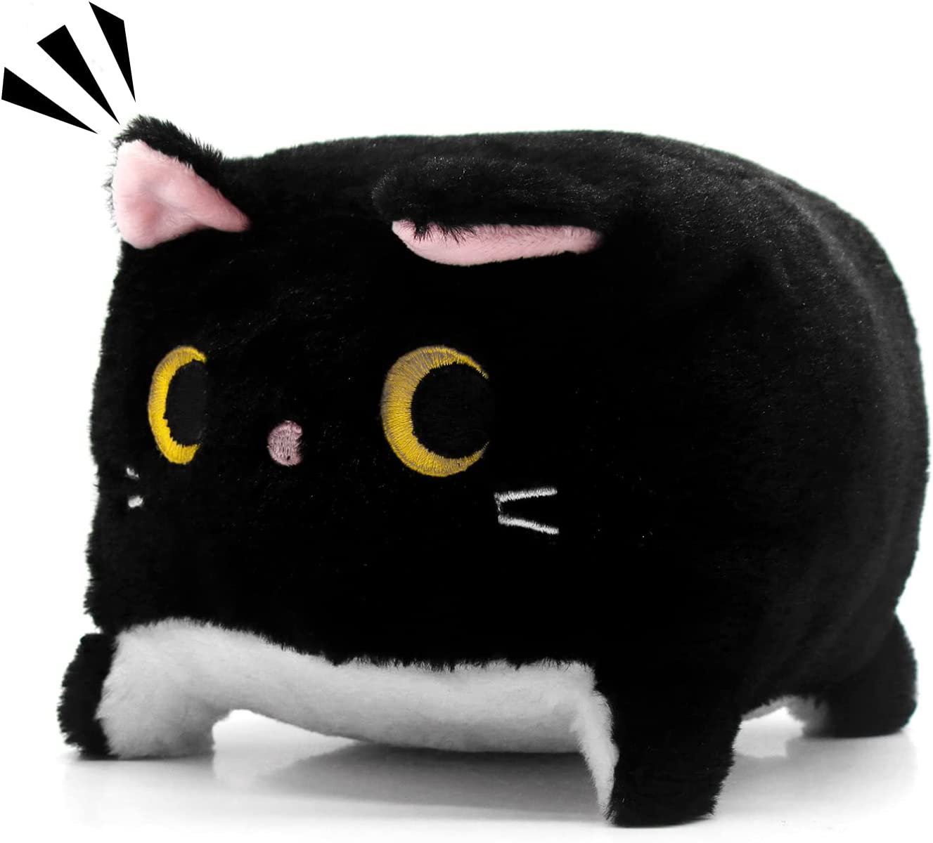 Black Cat Plush Toy Black Cat Pillow,Soft Plush Doll Cat Plushie Cat Pillow, Black Cat Plushie, Cat Plush, Cat Pillow Plush, Kawaii plushies Great Gift for Birthday/Christmas