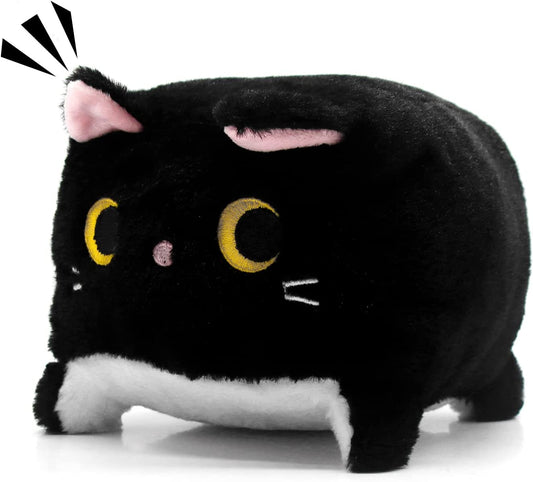 Black Cat Plush Toy Black Cat Pillow,Soft Plush Doll Cat Plushie Cat Pillow, Black Cat Plushie, Cat Plush, Cat Pillow Plush, Kawaii plushies Great Gift for Birthday/Christmas
