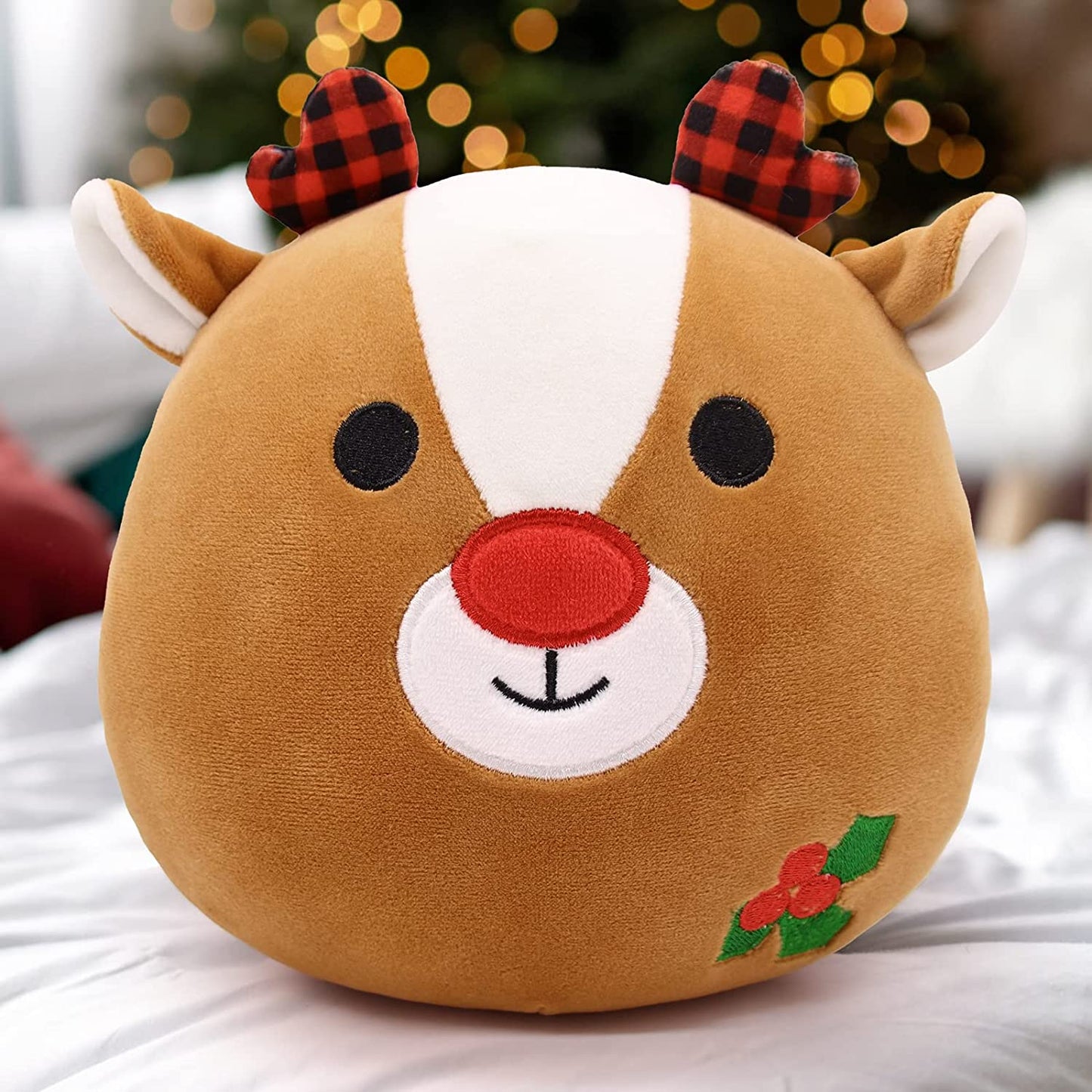 Elk Plush Toy Elk Stuffed Animal Plush, Christmas Moose Plush Stuffed Animals Moose Plush Pillow, Soft Cute Plush Elk Stuffed Elk Plush Toy for Kids Birthday Gifts Christmas Decorations…