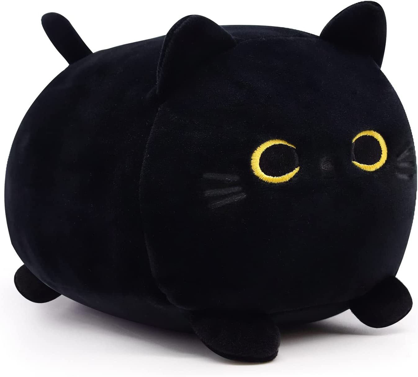 Black Cat Plush Black Cat Stuffed Animals Plush Toy, Kawaii Black Cat Pillow Plush Cat Plushie Stuffed Black Cat Toys, Cute Small Stuffed Animal Cat for Kids Birthday Home Decoration