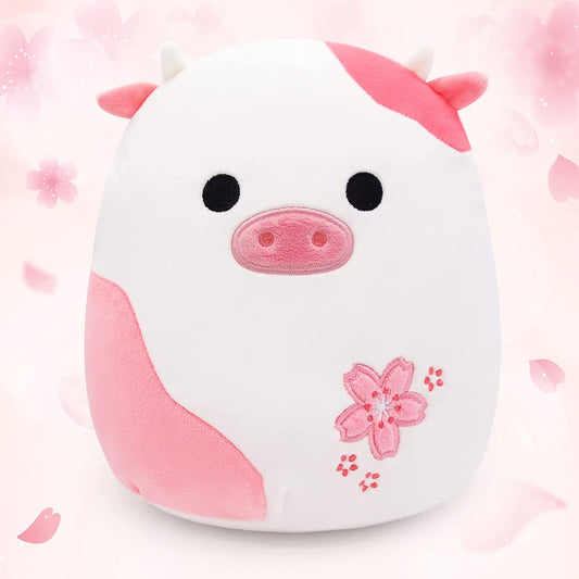 Cow Plush Pillow Cow Stuffed Animals, Cute Stuffed Animal Cow Plushie, Soft Kawaii Plush Cow Pillow Stuffed Cow Plush Toy for Kids Girls Boys Birthday Valentines Easter Gifts