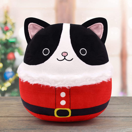 Cute Cat Plush Pillows Toys, Kawaii Black Cat Stuffed Animals Cat Plushie Cat Pillow, Soft Stuffed Cat Stuffed Animal Cat Plush Throw Pillow for Kids Christmas Halloween Birthday Gifts Decorations